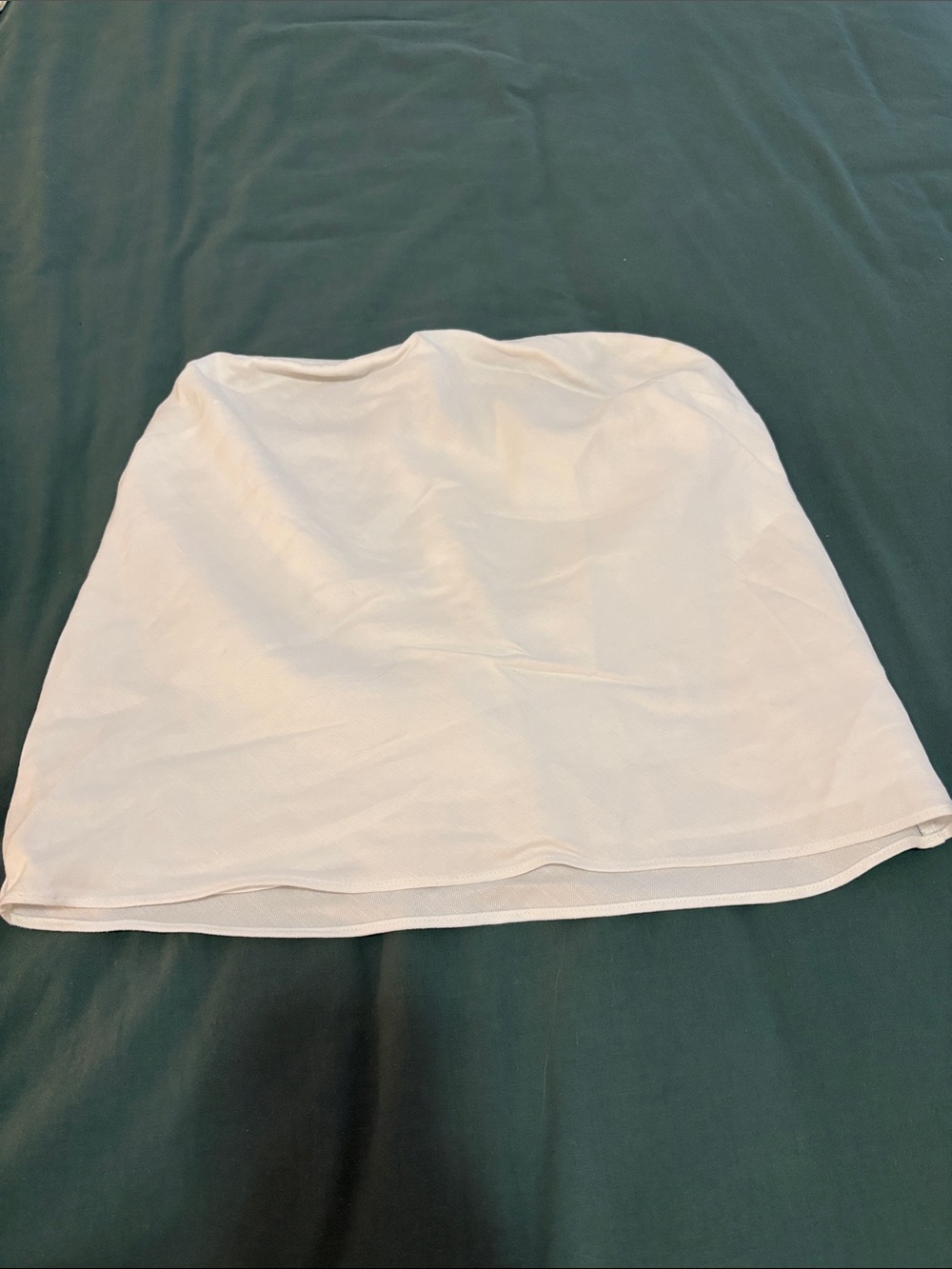 Babaton White Linen Strapless Tube Top